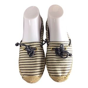 Sperry Black and White Striped Flats size 8.5
